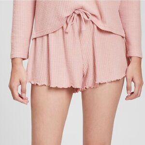 GAP FACTORY Waffle-Knit Brushed Shorts Pink